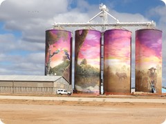 Thallon Silos - Art in progress