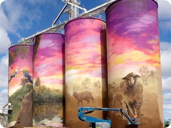 Thallon Silos - Art in progress