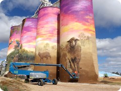 Thallon Silos - Art in progress